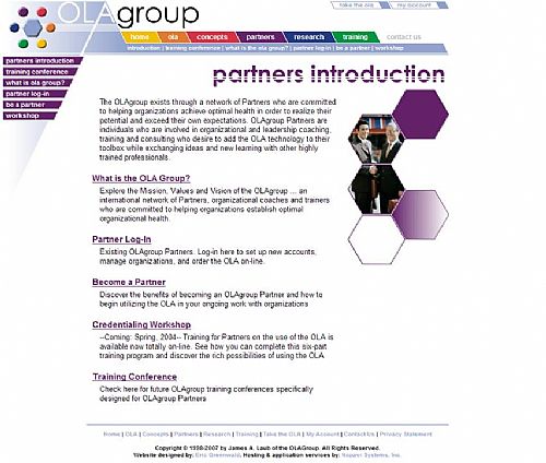 This page talks about partners