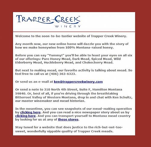 Introduction to Trapper Creek Winery