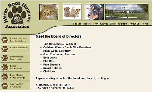 Board of Directors Page