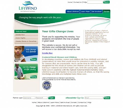 You can donate to Life Wind