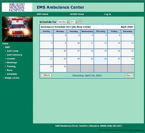 See the Ravalli Ambulance Center schedule